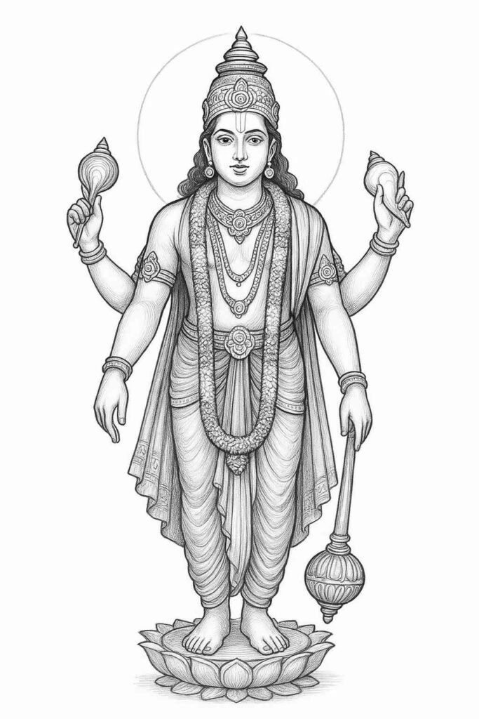 deus-vishnu Vishnu, o preservador do universo na mitologia hindu