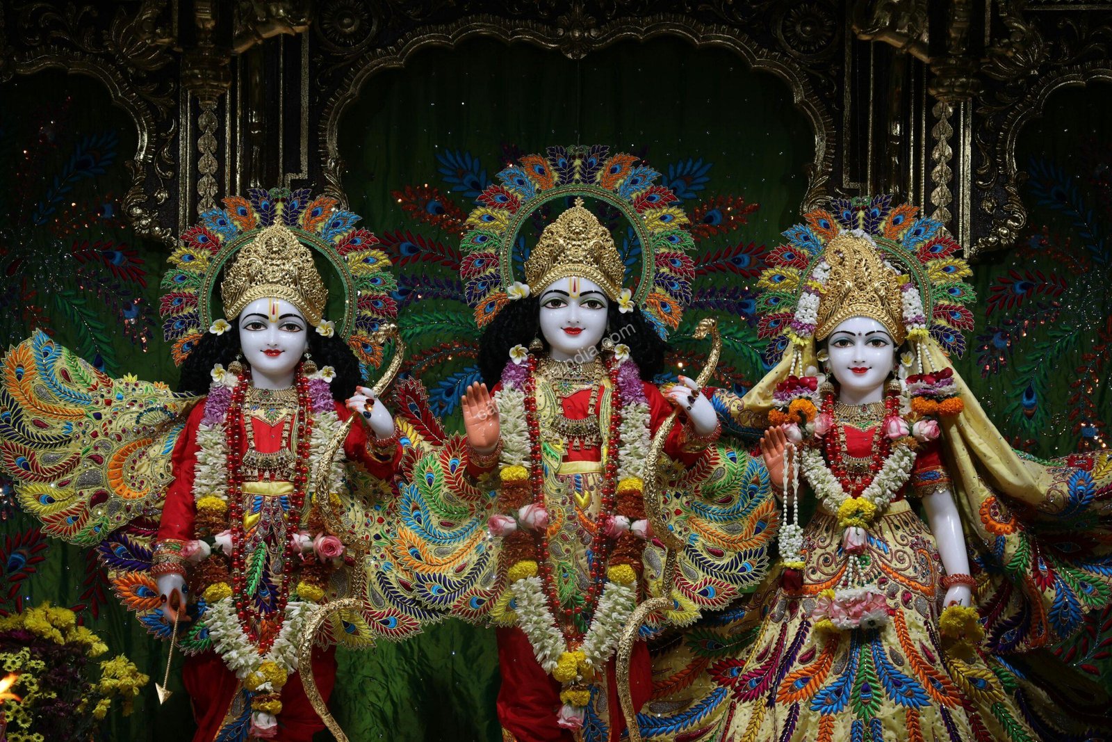 idol-de-rama-lakshmana-e-sita dolo de Rama, Lakshmana e Sita juntos