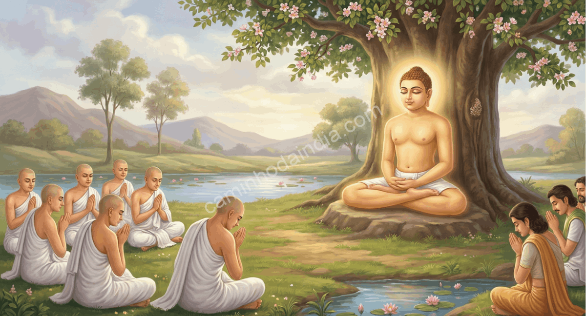 mahavira-alcanca-nirvana-diwas-kartika Mahavira alcança o nirvana na noite de lua nova de Kartika, data celebrada pelos jainistas durante o período de Diwali