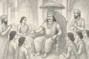 rei mahabali em seu palácio
