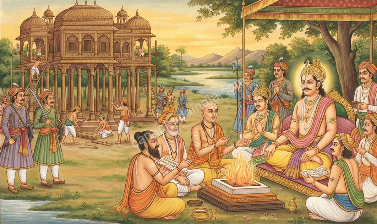 rei-parikshit-construindo-palacio-isolado Rei Parikshit mandando construir um novo palácio distante de todos