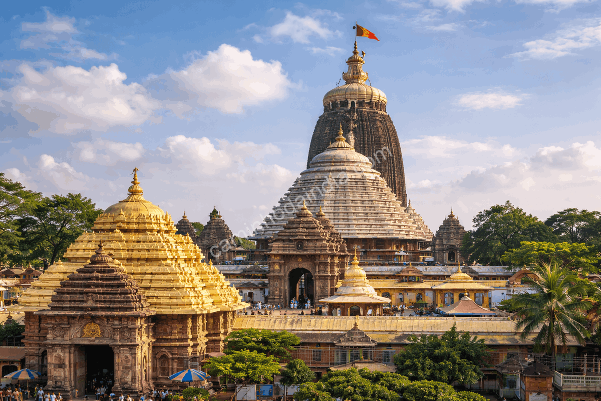 O Templo de Jagannath, em Puri, Odisha, é um dos mais venerados santuários do hinduísmo, famoso por sua profunda importância espiritual e pelo festival anual Rath Yatra