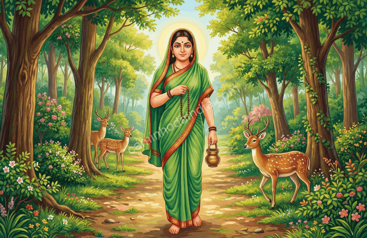 brahmacharini-segunda-forma-de-durga-navaratri Brahmacharini, a segunda forma da Deusa Durga, representando austeridade e devoção