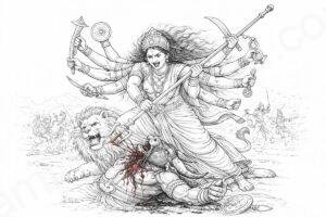 deusa Durga contra mal