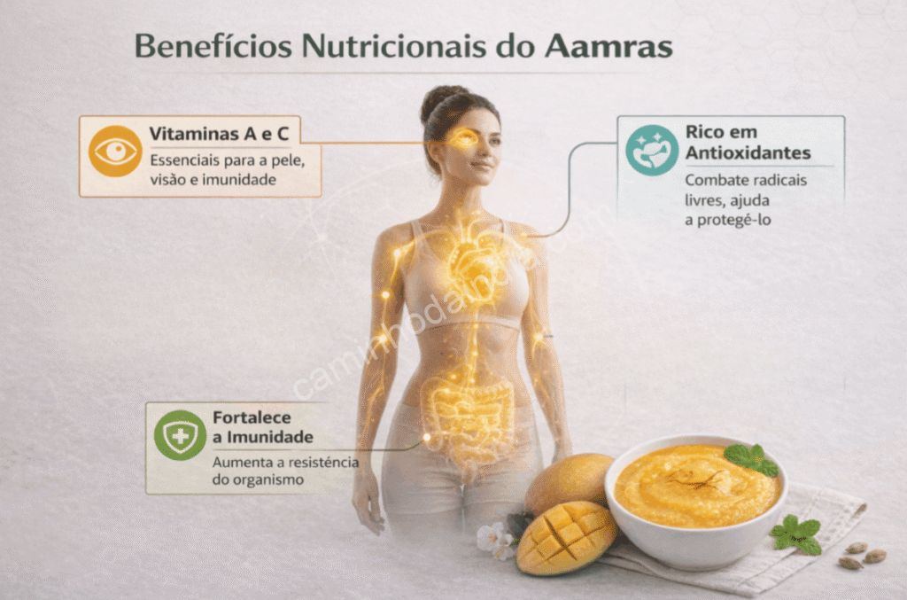 O aamras, feito a partir da polpa de manga madura, é altamente benéfico para a saúde