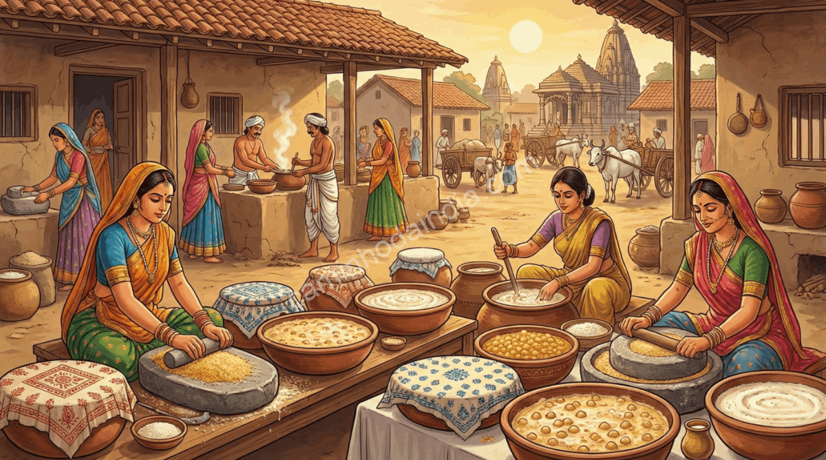 gujarat-medieval-pratos-fermentados-grao-de-bico-arroz Pratos fermentados à base de grão-de-bico e arroz no Gujarat entre os séculos XII e XV