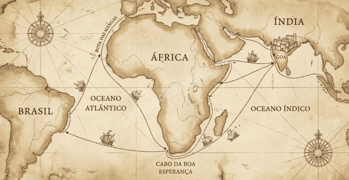 Introdução da manga no Brasil pelos portugueses a partir da Índia no século XVI