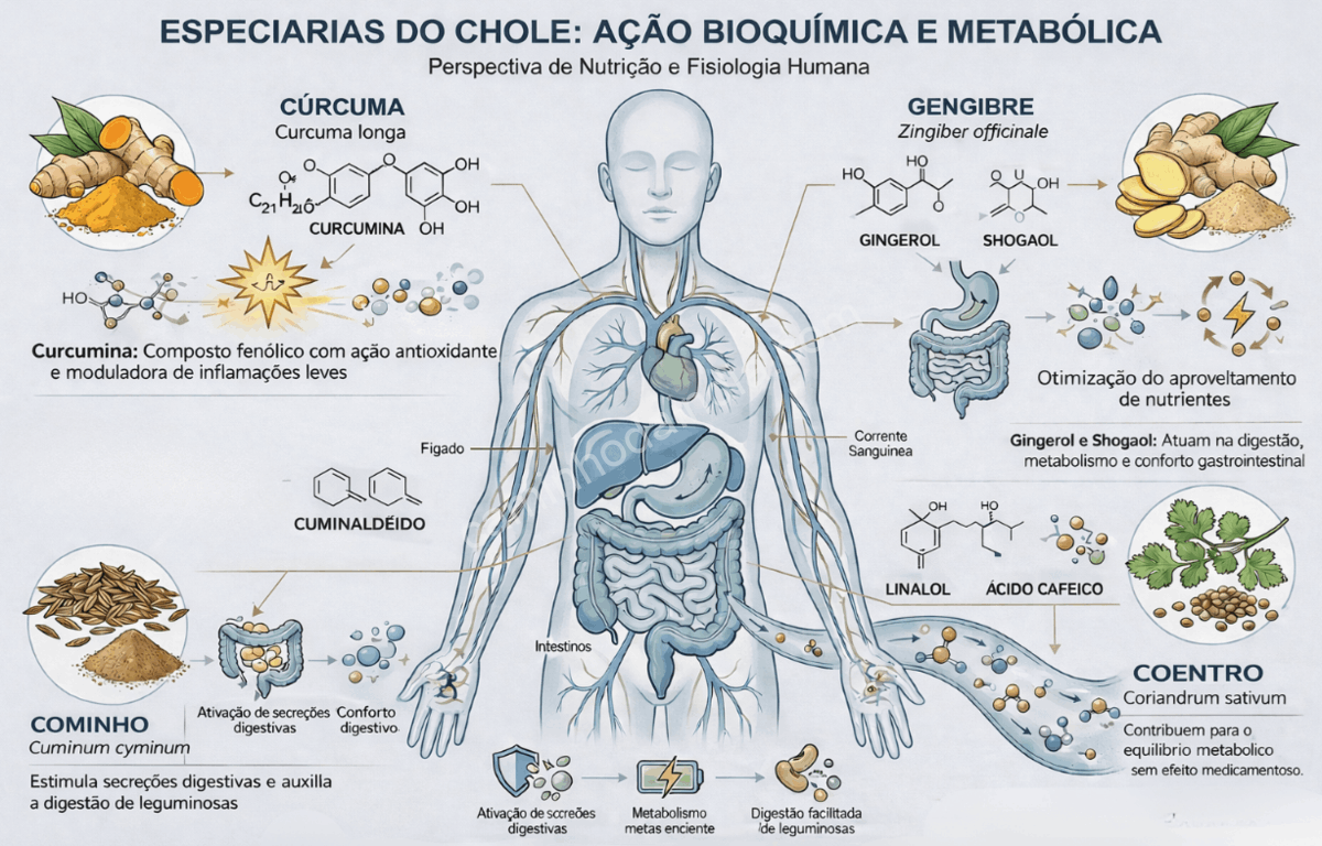 Especiarias usadas no chole bhature e seus benefícios para a saúde