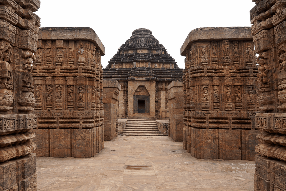 templo-do-sol-konark-odisha Templo do Sol de Konark, em Odisha, famoso por sua arquitetura em forma de carruagem dedicada ao deus Surya