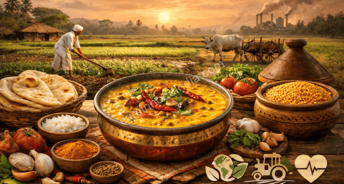 dal-tadka-sustentabilidade-proteina-vegetal-tradicao O Dal Tadka demonstra como uma tradição alimentar ancestral pode responder a desafios modernos