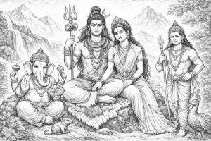 shiva parvati ganesha kartikeya
