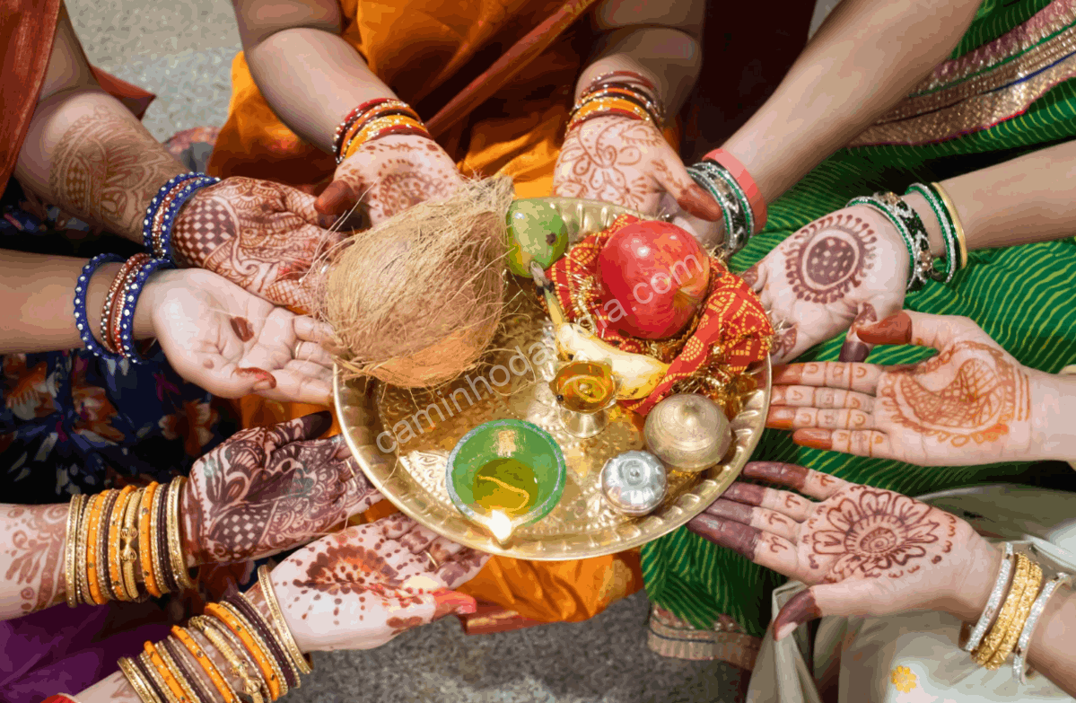 Impacto econômico do Karva Chauth com aumento na venda de roupas, joias e itens rituais