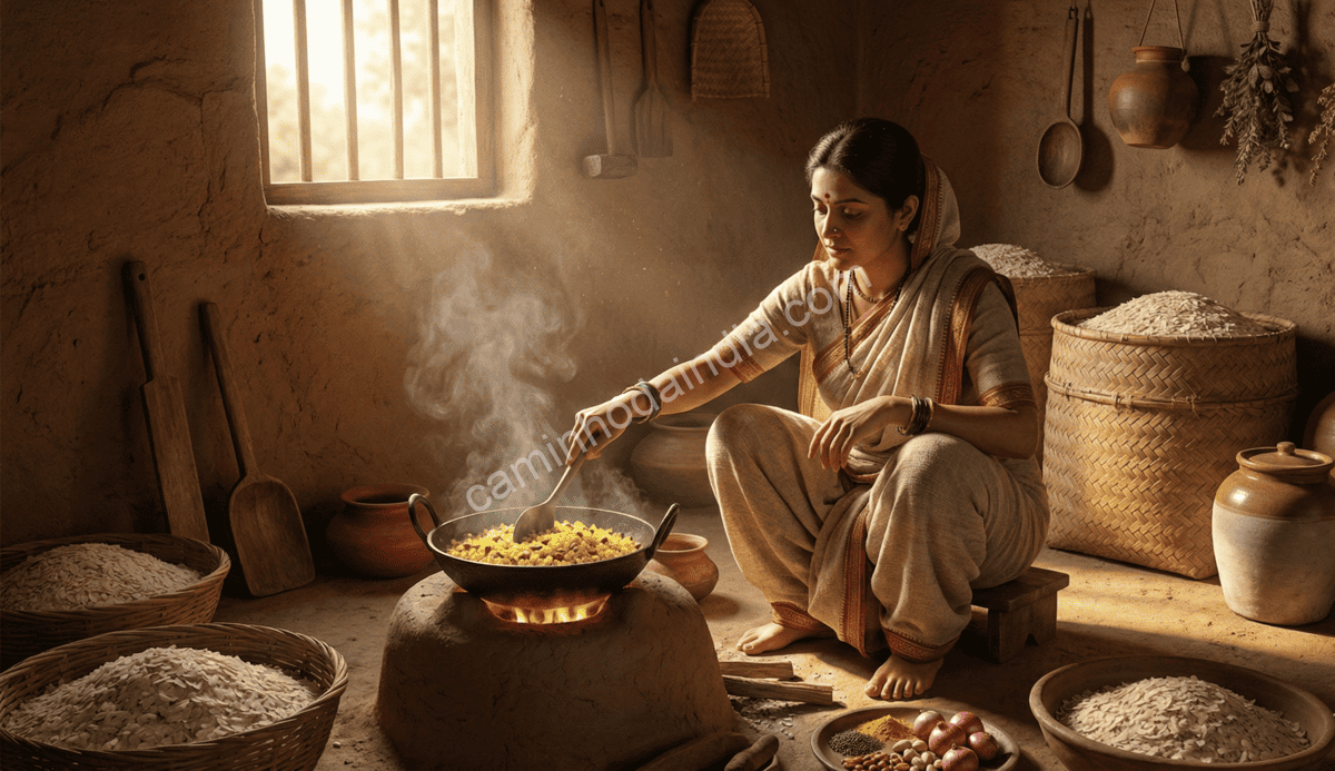 mulher-preparando-poha-estilo-tradicional-maharashtra Poha Maharashtra