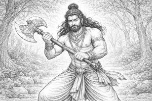 parashurama-com-seu-machado-sagrado-parashu