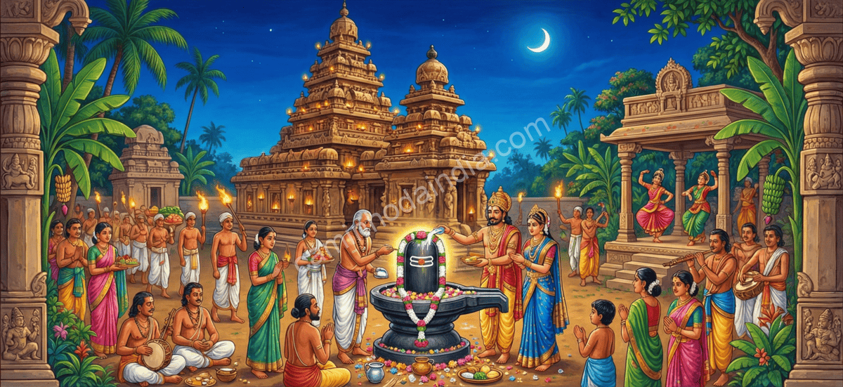 Templos dedicados a Shiva no período Pallava com registros de rituais noturnos