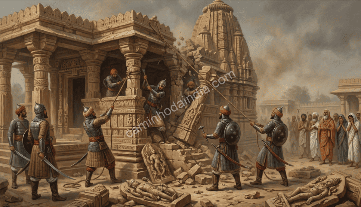 somnath-elephanta-destruicoes-templos-periodo-medieval Templo de Somnath e Grutas de Elephanta como exemplos de destruições e mutilações históricas