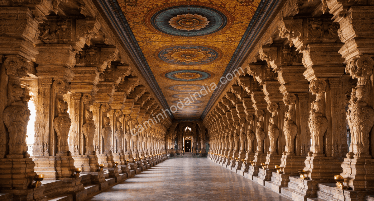 Templo de Rameshwaram (Ramanathaswamy) em Tamil Nadu, um dos Jyotirlingas de Shiva