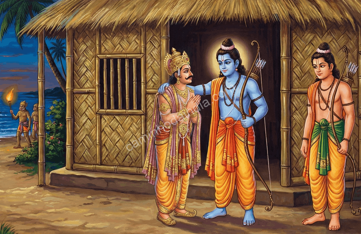 rama-concede-refugio-a-vibhishana Rama concede refúgio a Vibhishana após ele deixar Lanka