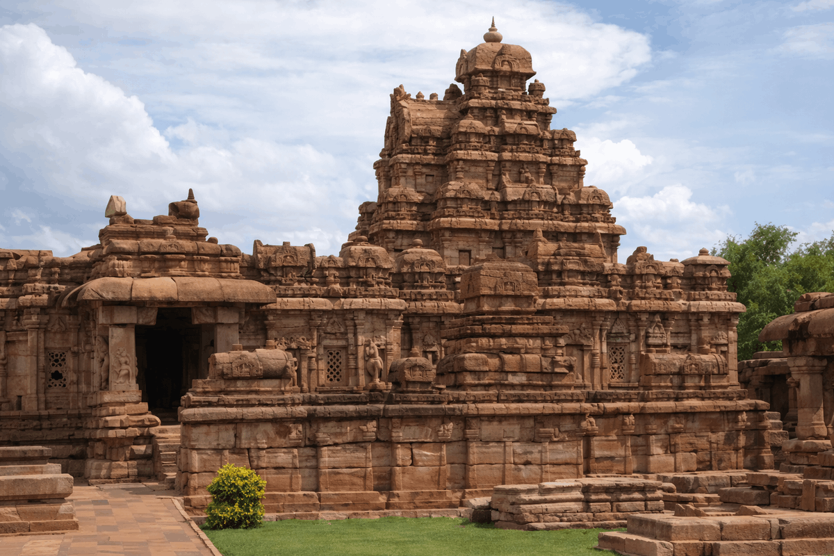 virupaksha-temple-pattadakal-karnataka Templo Virupaksha em Pattadakal, Karnataka, complexo histórico reconhecido como Patrimônio Mundial