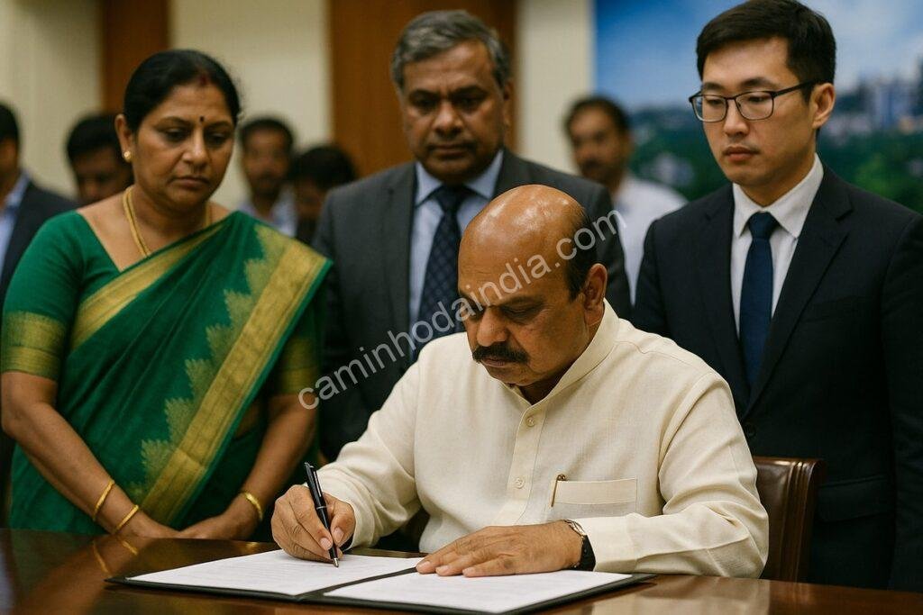 Governo de Karnataka assina pacto para desenvolver plano econômico para a Região Metropolitana de Bengaluru