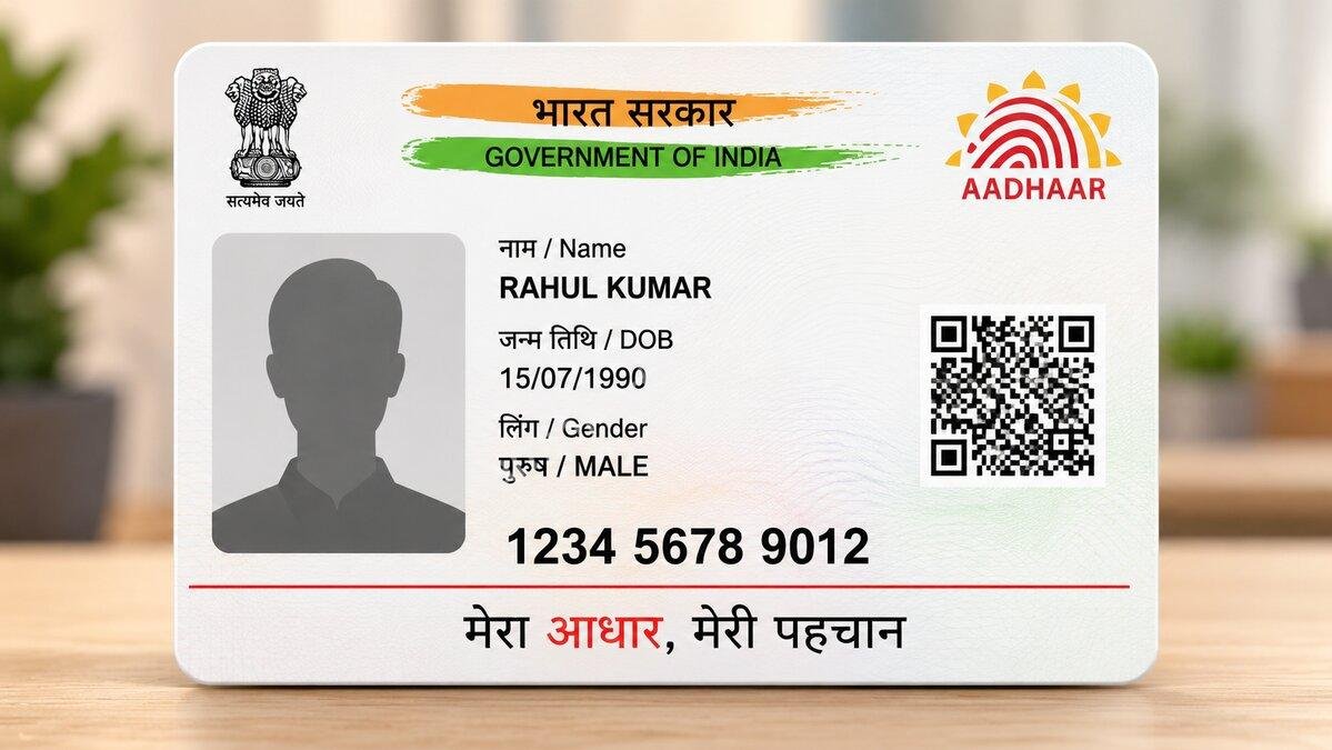 cartao-aadhaar-com-numero-unico-de-12-digitos Cada Aadhaar possui um número exclusivo de 12 dígitos, atribuído a apenas um residente e utilizado como identificador único no sistema de identidade digital da Índia