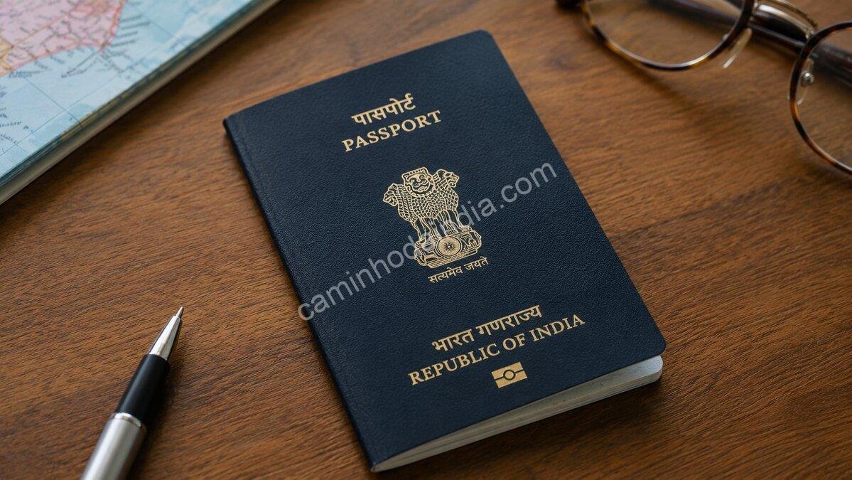 Para viajar ao exterior, cidadãos indianos utilizam o passaporte como documento oficial de viagem