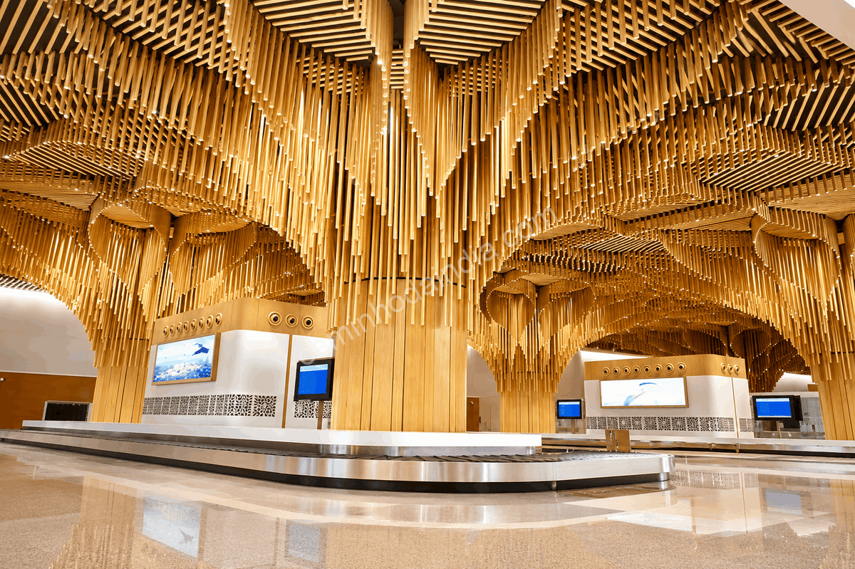 terminal-2-aeroporto-guwahati-premio-prix-versailles-2026 Vista do Terminal 2 do Aeroporto Internacional Lokpriya Gopinath Bordoloi, em Guwahati, reconhecido pelo Prix Versailles como um dos aeroportos mais bonitos do mundo em 2026
